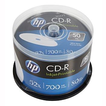 HP CD-R, CRE00017WIP-3, 69312, Printable, 50-pack, 700MB, 52x, 80min., 12cm, spindle, pre archiváciu dát