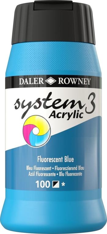 Daler Rowney System3 Akrylová farba Fluorescent Blue 500 ml 1 ks