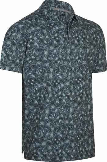 Callaway Mens All Over Outline Floral Print Polo Caviar XL