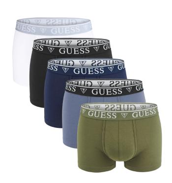 GUESS - 5PACK cotton stretch army green color boxerky - limitovaná edícia-XL (91-95 cm)