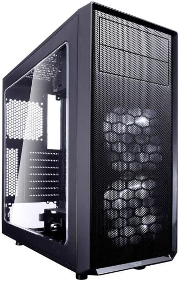 Fractal Design Focus G midi tower PC skrinka čierna 2 predinštalované LED ventilátory, bočné okno, prachový filter
