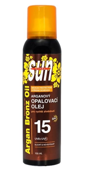 VIVACO Sun arganový suchý opaľovací olej SPF 15, 150 ml