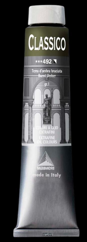 MAIMERI CLASSICO - Extra jemné olejové farby 492 - burnt umber, 0,2 L