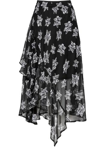 Šifónová sukňa s kvetovaným vzorom