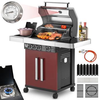 MAXXUS Plynový gril BBQ Chief 6.0, červená