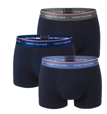 TOMMY HILFIGER - boxerky 3PACK premium essentials dark with dark gray & blue color waist - limitovaná edícia-L (89-100 cm)