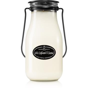 Milkhouse Candle Co. Creamery White Driftwood & Coconut vonná sviečka Milkbottle 397 g
