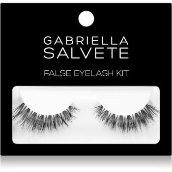 Gabriella Salvete False Eyelash Kit umelé mihalnice s lepidlom typ Basic Black