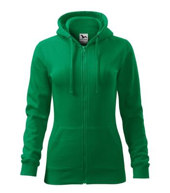 MALFINI Dámska mikina Trendy Zipper - Stredne zelená | XS
