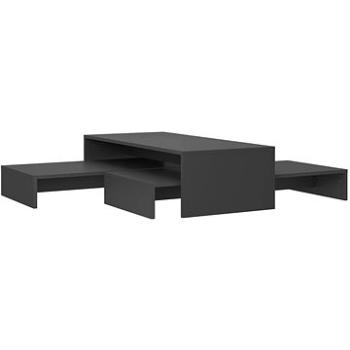 SHUMEE Sada konferenčných stolíkov sivá 100 × 100 × 26,5 cm drevotrieska, 806797