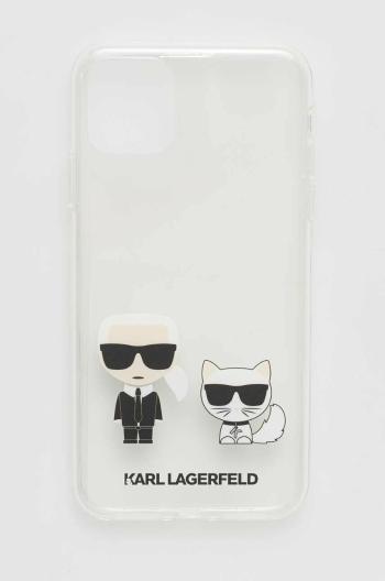 Puzdro na mobil Karl Lagerfeld iPhone 11 Pro Max priehľadná farba