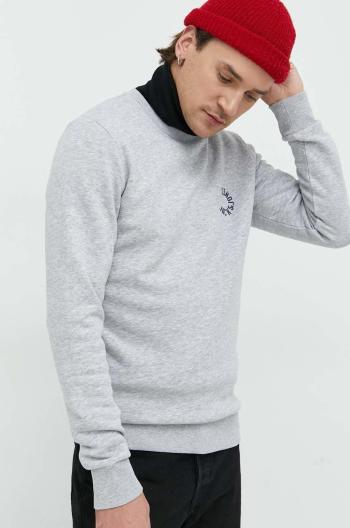 Mikina Jack & Jones JCOBLUR PANEL SWEAT CREW NECK FST pánska, šedá farba, s potlačou, 12225433