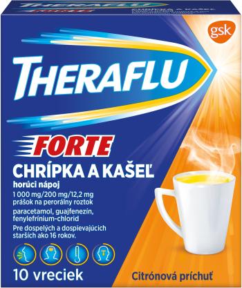 THERAFLU Chrípka a kašel, horúci nápoj, 1000mg paracetomolu, 10 kusov