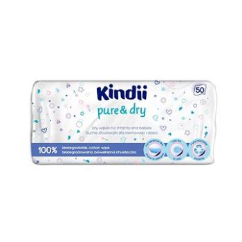 KINDII Pure & Dry suché obrúsky pre bábätká a deti 50 ks (5900095033301)