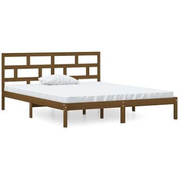 Rám postele medovo hnedý masívne drevo 120 × 190 cm Small Double, 3101191