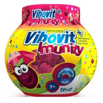 VIBOVIT Imunity multivitamíny príchuť bazy čiernej 50 želé