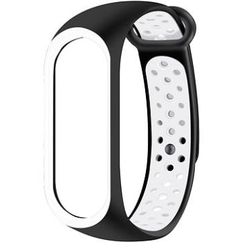 Eternico Sporty na Xiaomi Mi band 5/6/7 solid black and white (APW-XMI7SP-SBW)