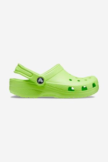 Detské šľapky Crocs zelená farba