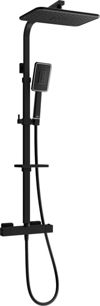 MEXEN/S - CQ54 sprchový stĺp s termostatickou batériou, čierna / chróm 772505495-71