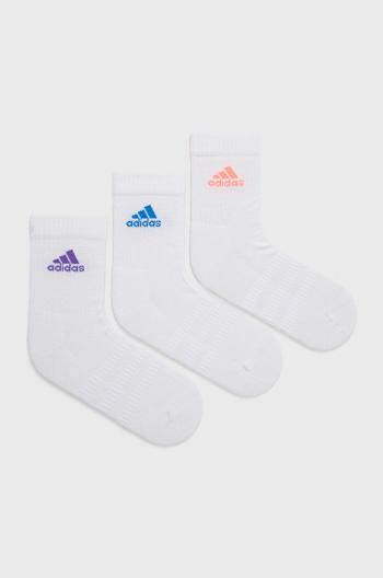 Ponožky adidas Performance (3-pak) HE4994 dámske, biela farba