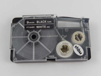 Kompatibilná páska s Casio XR-9ABK 9mm x 8m biela tlač / čierny podklad