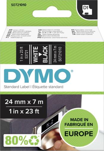 páska do štítkovača  DYMO D1 53721  Farba pásky: čierna Farba písma:biela 24 mm 7 m