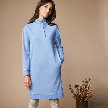Blancheporte Meltonové šaty so stojačikom modrosivá 50