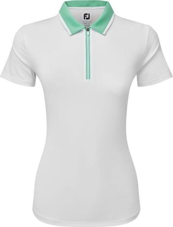 Footjoy Colour Block Lisle White/Mint L Polo košeľa