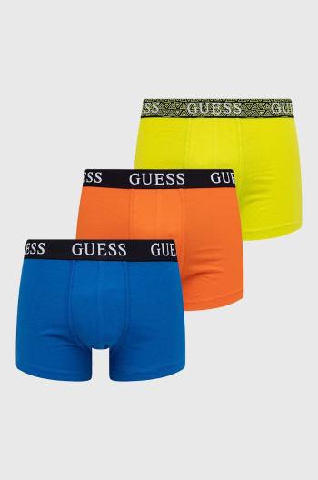 Boxerky Guess 3-pak pánske, zelená farba