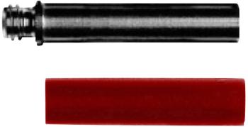 Stäubli B4-E-IM4-I skrutkový adaptér závitové púzdro M4 - zásuvka 4 mm červená 1 ks