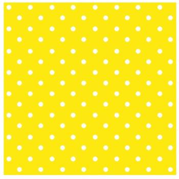 Servítky na dekupáž Yellow Dots - 1 ks