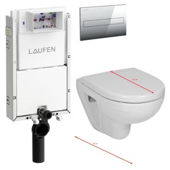 LAUFEN Podomít. systém LIS TW1 SET s chrómovým tlačidlom + WC JIKA LYRA PLUS 49 + SEDADLO duraplastu H8946630000001CR LY3