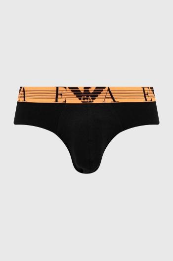 Slipy Emporio Armani Underwear pánske, čierna farba