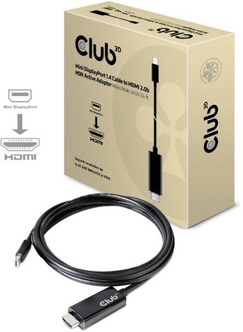 club3D Mini-DisplayPort / HDMI káblový adaptér #####Mini DisplayPort Stecker, #####HDMI-A Stecker 2.00 m strieborná CAC-