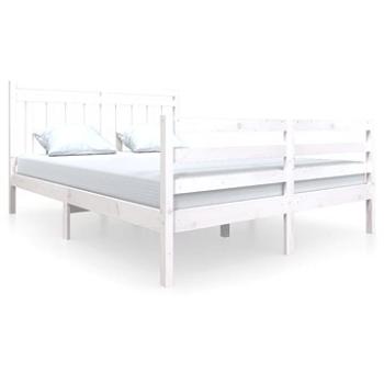 Rám postele biely masívne drevo 150 × 200 cm King Size, 3100660