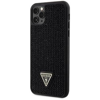 Guess Rhinestones Triangle Metal logo kryt pre iPhone 11 Pro Max Black (GUHCN65HDGTPK)