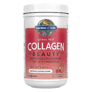 Garden of Life Collagen Beauty - brusinka a granátové jablko - Kolagen 270g.