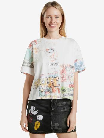 Desigual Vintage Mickey Tričko Biela Viacfarebná