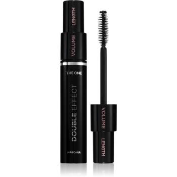 Oriflame The One Double Effect riasenka pre predĺženie, natočenie a objem s kefkou 2 v 1 odtieň Black 8 ml