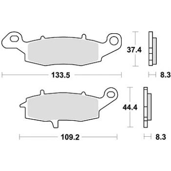 Braking brzdové doštičky (semi-metalická zmes SM1) (2 ks) M501 – 152 (M501-152)