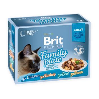 BRIT Premium Delicate Fillets in Gravy Family Plate kapsičky pre mačky 12 x 85 g