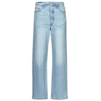 Levis  RIBCAGE STRAIGHT ANKLE Lightweight  Rovné džínsy Modrá