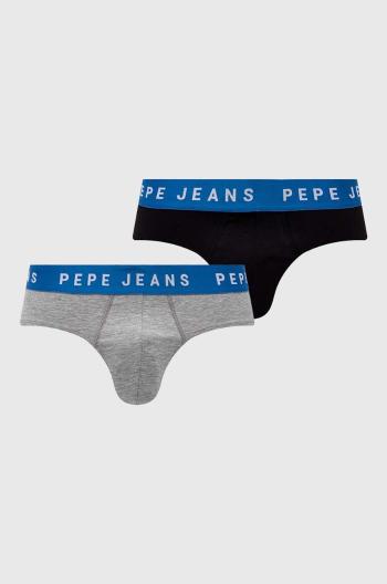 Slipy Pepe Jeans 2-pak pánske, čierna farba