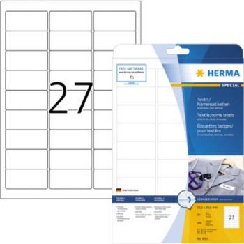 Herma 4511 etikety (A4) 63.5 x 29.6 mm acetátový hodváb  biela 540 ks premiestniteľné menovky