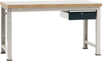 Manuflex WP5407.7016 Kompletný štandardný pracovný stôl PROFI s plastovou platňou, ŠxHxH = 1500 x 700 x 840 mm