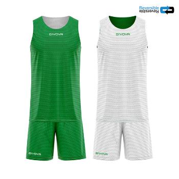 KIT DOUBLE IN MESH VERDE/BIANCO Tg. 2XS