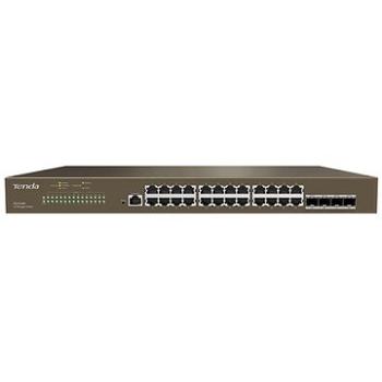 Tenda TEG3328F – Gigabit L2 switch 24× RJ45 + 4× SFP ports, VLAN, Smart QoS, STP/RSTP/MSTP, DHCP Sno