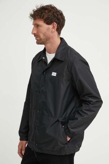 Košeľové sako A.P.C. Blouson Aleksi čierna farba, prechodné, PAAFA.H02739.LZZ