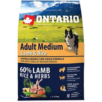 Ontario Adult Medium Lamb & Rice 2,25 kg (8595091780242)