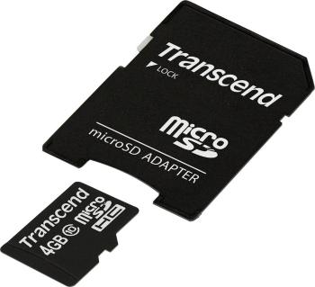 Transcend Premium pamäťová karta micro SDHC 4 GB Class 10 vr. SD adaptéru